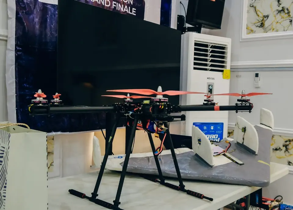 A hexacopter drone and VTOL aircraft built at RAIN
